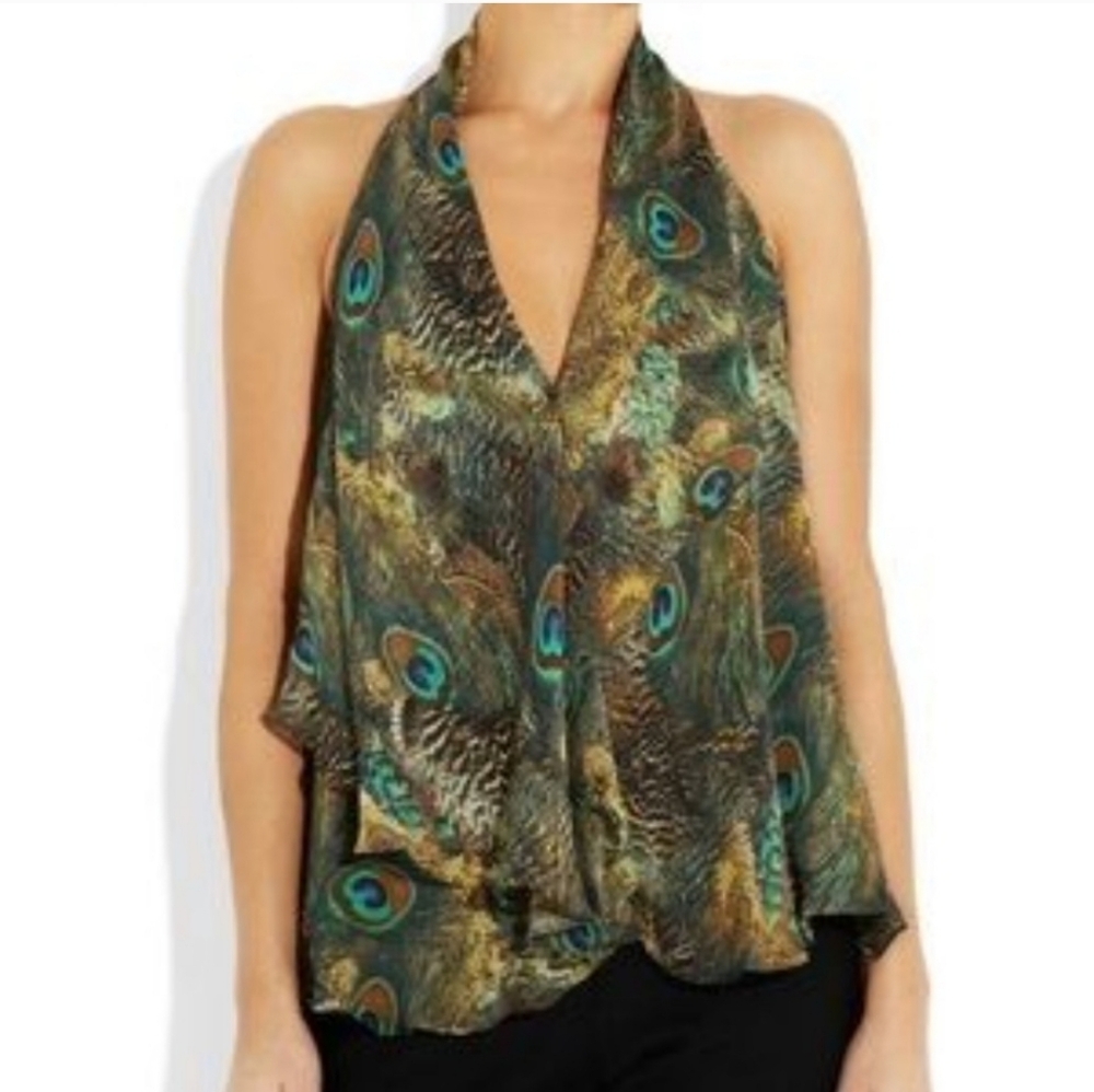 Haute hippie peacock halter